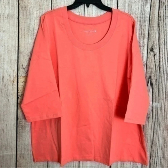Sports Savvy essentials Coral women’s Plus tops 1X - Picture 1 of 7